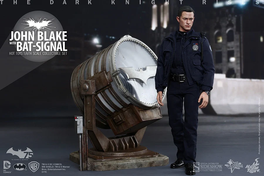 HOT TOYS - Dc Comics - Batman The Dark Knight Rises - Jhon Blake with Bat-signal 1:6 Action Doll - Image 6