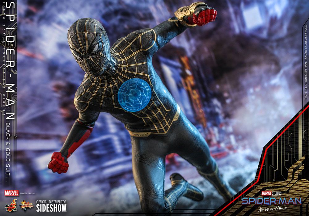 HOT TOYS - Marvel - Spider-Man No Way Home  Spider-Man (Black & Gold Suit) MMS604 - Image 17