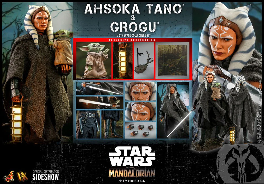 HOT TOYS - Star Wars The Mandalorian 1:6 Action Doll 2 Pack Ahsoka Tano & Grogu  DX21 - Image 22