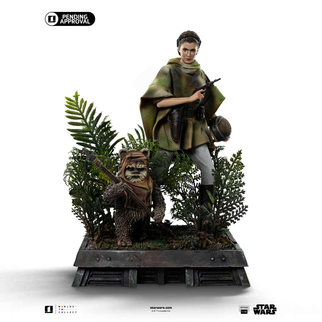 IRON STUDIOS - Star Wars Episode 6 Leia And Wicket 1/10 Statue - Image 3