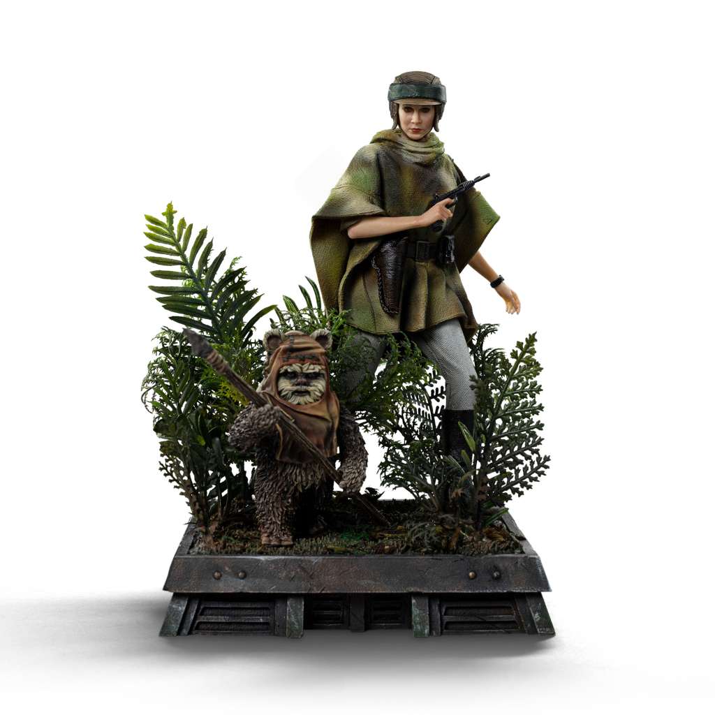 IRON STUDIOS - Star Wars Episode 6 Leia And Wicket 1/10 Statue - Image 8